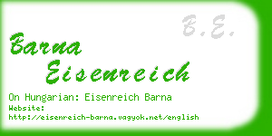 barna eisenreich business card